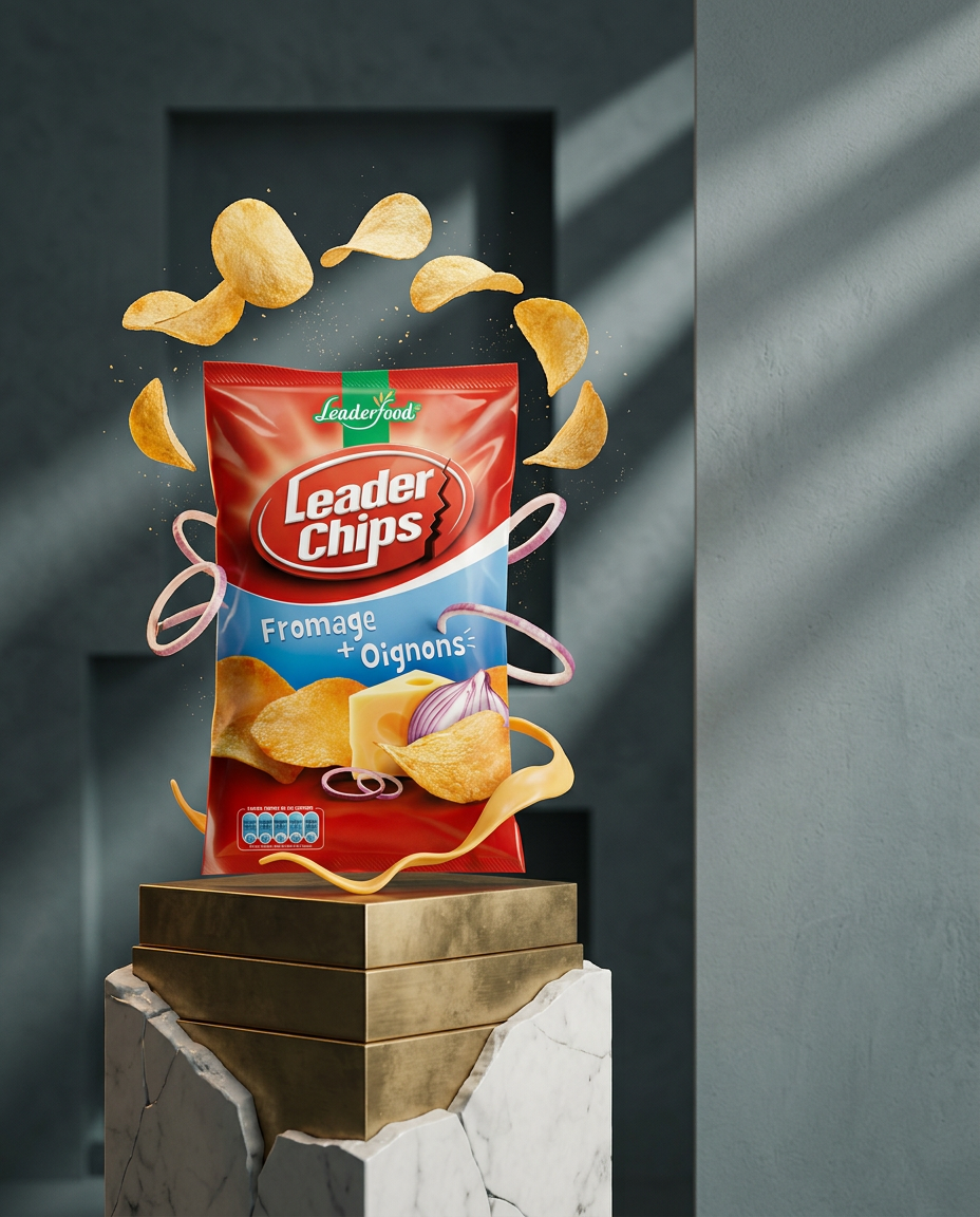 Leader Chips Fromage campaign still